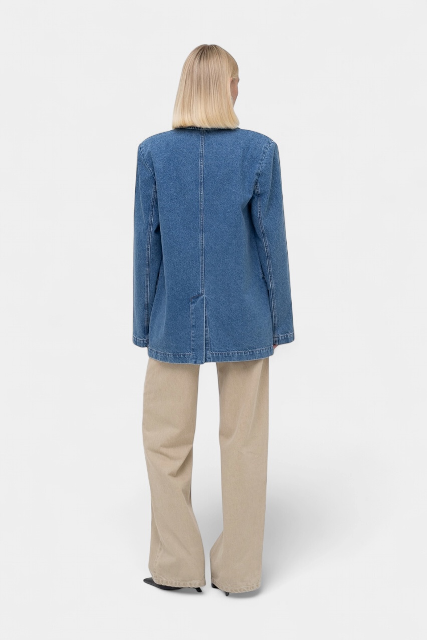 Синій джинсовий жакет sp25-classic-jacket-blue MATCH DENIM