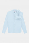 Блакитна сорочка Redesigned Shirt 09 Regular з квіткою