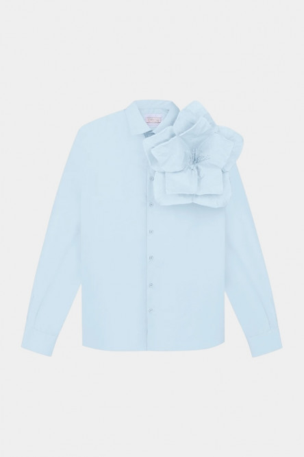 Голубая рубашка Redesigned Shirt 09 Regular с цветком