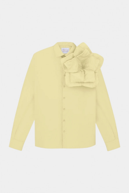 Жовта сорочка Redesigned Shirt 09 Regular з квіткою
