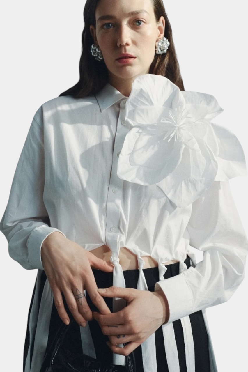Біла сорочка Redesigned Shirt 80 Oversize OMELIA
