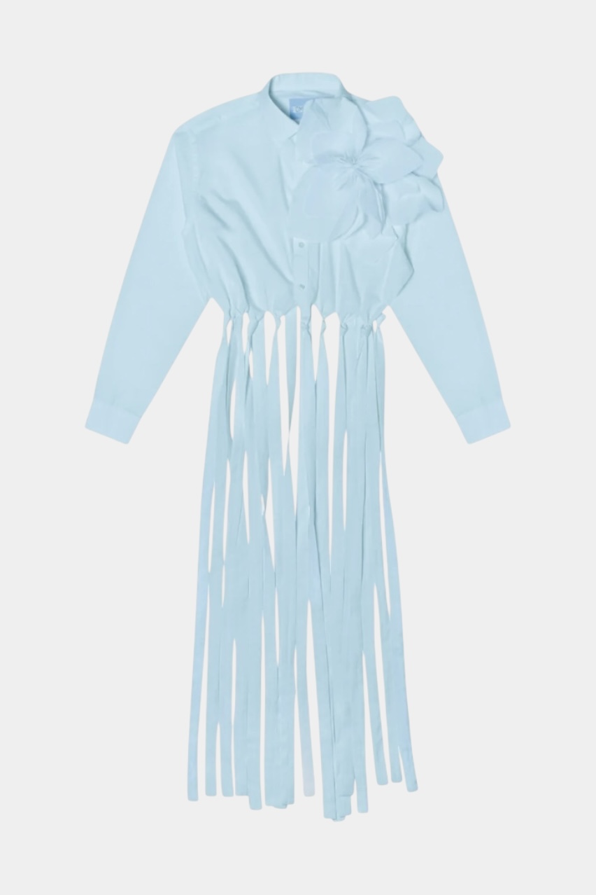 Блакитна сорочка Redesigned Shirt 80 Oversize OMELIA