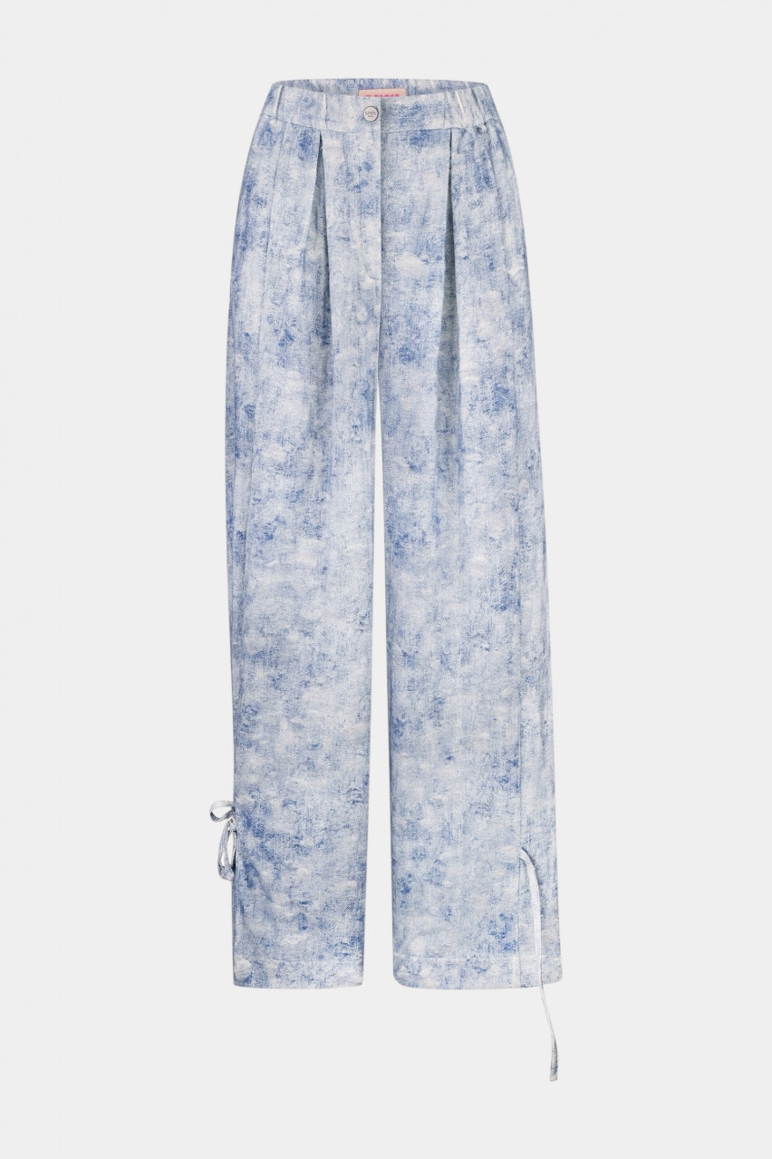 Голубые мягкие брюки SS1627 SAYYA