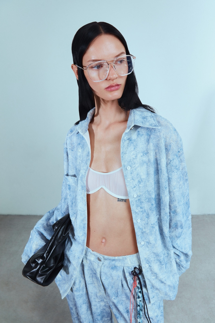 Голубые мягкие брюки SS1627 SAYYA