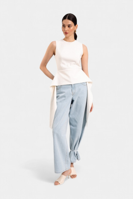 Голубые джинсы Wide Leg