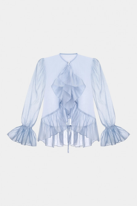 Голубая полупрозрачная блуза Boho