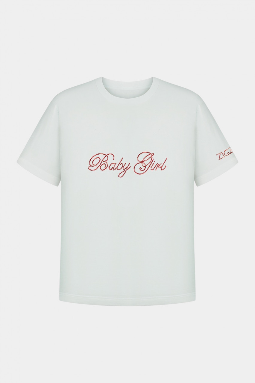 Молочная футболка Baby Girl ZIGZAG