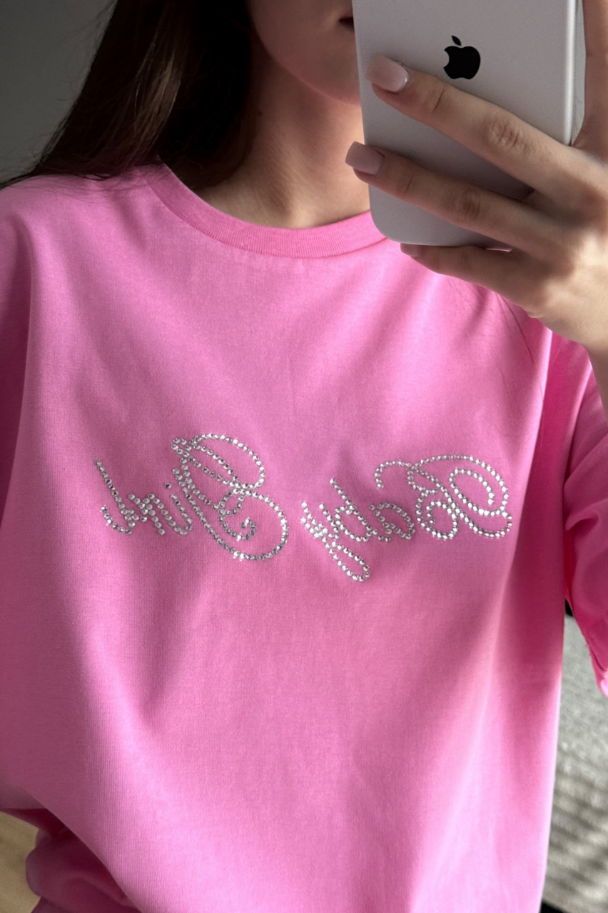 Розовая футболка Baby Girl ZIGZAG