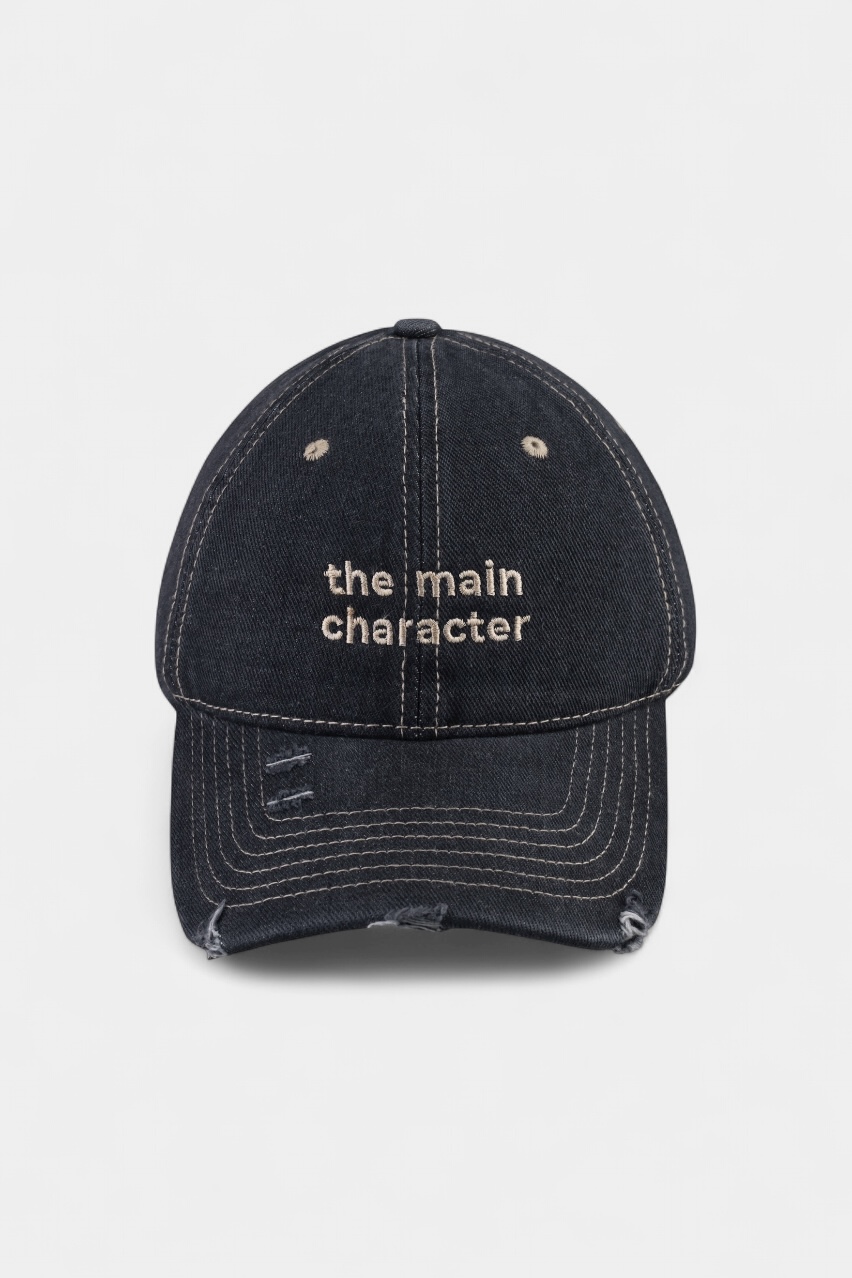 Черная джинсовая кепка The Main Character АТ0016 bitchin'