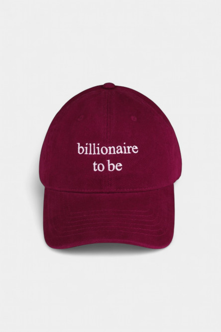 Бордовая джинсовая кепка Billionaire To Be