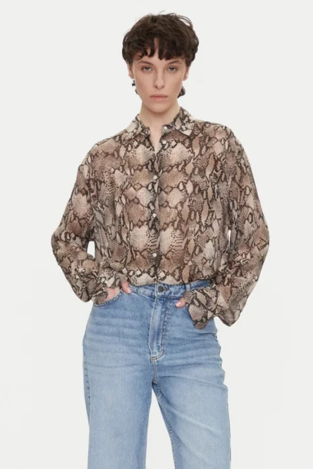Жіноча блуза The Boyfriend Shirt коричнева