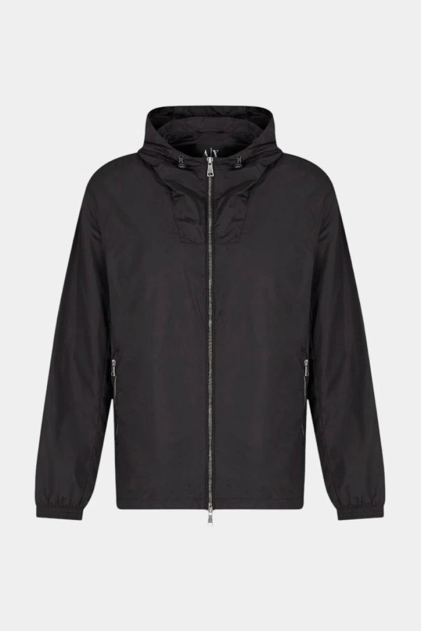 Чорна вітрівка з капюшоном XM000342 AF12285 UC001 Armani Exchange