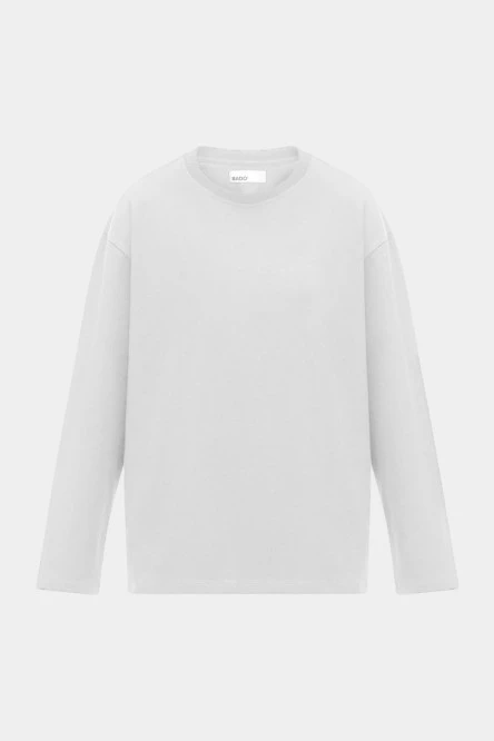Молочний базовий лонгслів Oversize