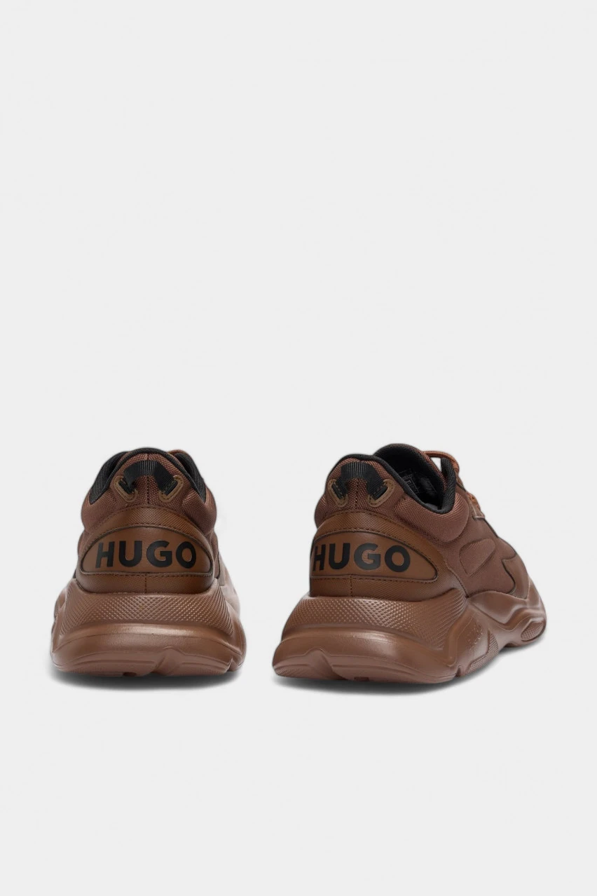 Коричневі кросівки Leon_Runn_CVPU з контрастними деталями 50517096 212 HUGO